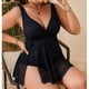 thumbnail image 5 of TaTaai Women's Plus Size Knit Mesh Swimsuit, Sleeveless Backless One Piece with Skirt, Sporty Swimwear for Vacation, Pool Activities and Summer Holiday Gift, 5 of 8