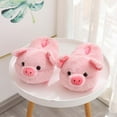 thumbnail image 3 of Pantuflas Fernando Divertidas con Animales Cálidos de Peluche Rosa Blanco Zapatillas de mujer, 3 of 8