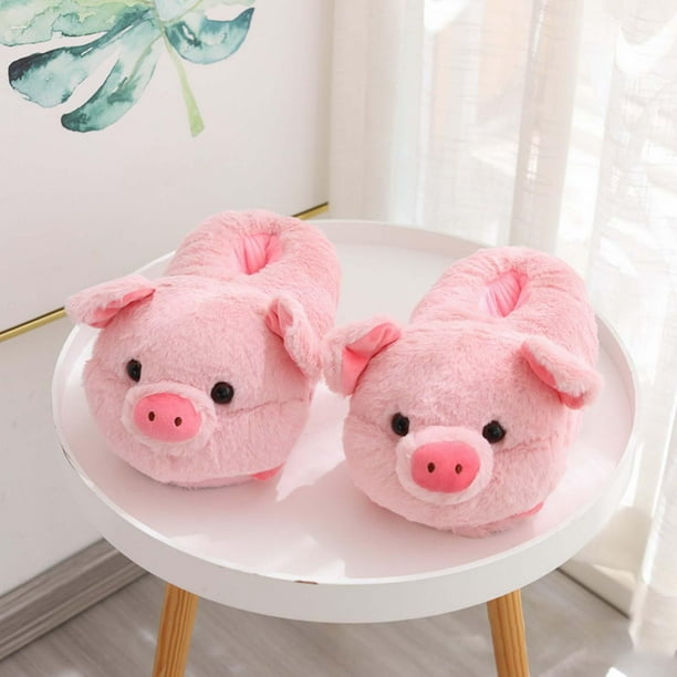 pantuflas de animales para mujer, pantuflas de casa cálidas de