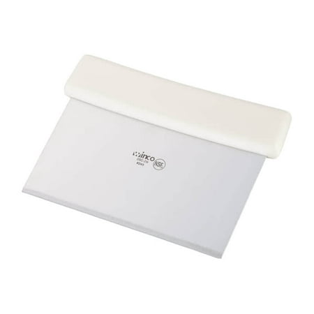 Paper Scraper - Winco DSC-2W, Dough Scraper, Plastic Handle, Stainless Steel Blade, White, NSF