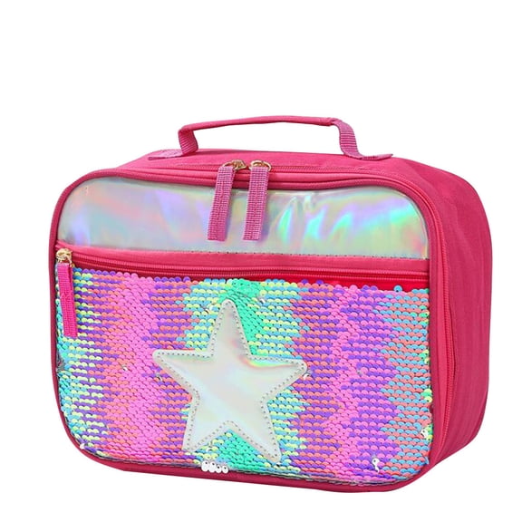 WEGFTDUOP Outdoor Picnic Sequin Insulation Bag Aluminum Film Insulation Bag Lunch Bag