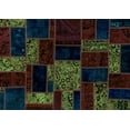thumbnail image 1 of Ahgly Company Indoor Rectangle Patchwork Light Blue Transitional Area Rugs, 7' x 9', 1 of 4