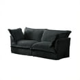 thumbnail image 5 of Newest Modern 2-Seat Sofa Couches for Living Room,2 Seater Sofa,Corduroy Deep Seat Sofa, Upholstered Cushion&Detachable Cover,Comfy Sofa Couch for Small Space,Apartment,Gray Corduroy, 5 of 20