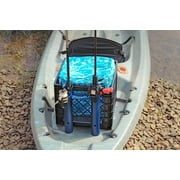 Mossy Oak 24 Piece Kayak Storage Crate with Dry Bag, Fishing Accessories Kit and Rod Holder Milk Crate Blue