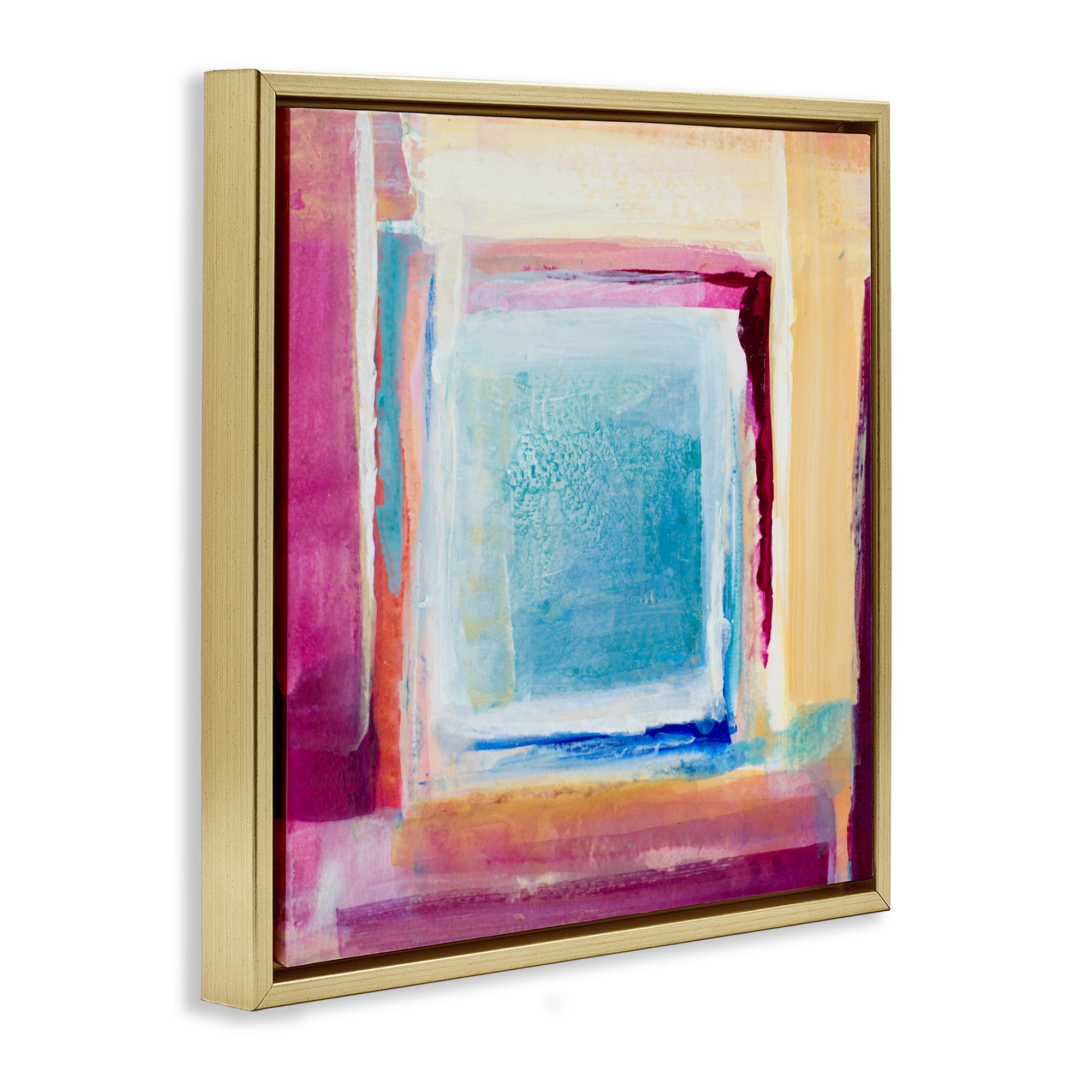Stupell Industries Bright Colors New Day Gold Framed Floater Canvas Wall Art, design by Lanie Loreth