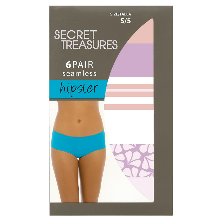 Secret Treasures Women's Seamless Hipster Panties, 6-Pack 