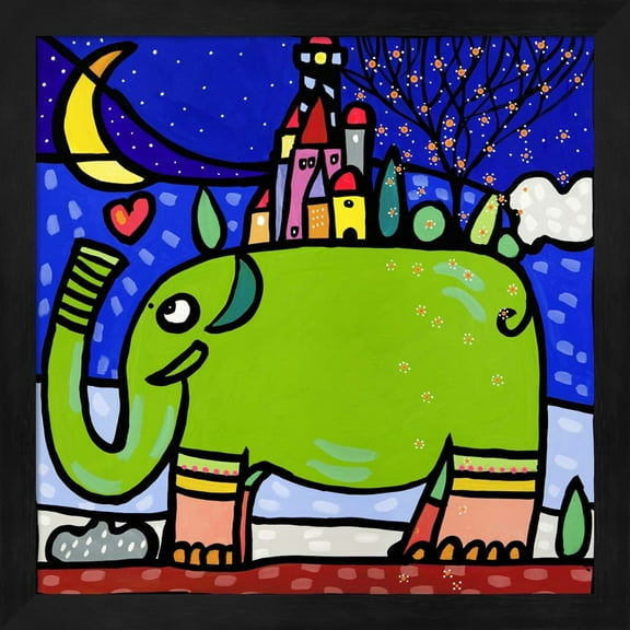 Ele by Wallas, Framed Wall Art, 13.25W x 13.25H