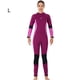 thumbnail image 2 of Traje de traje de traje completo Traje mojado para hombres y mujeres Actividades deportivas de agua de una pieza en agua fría para snorkeling Surfing Spearfishing mujer / vino rojo l Scienceny OD017131-34, 2 of 7