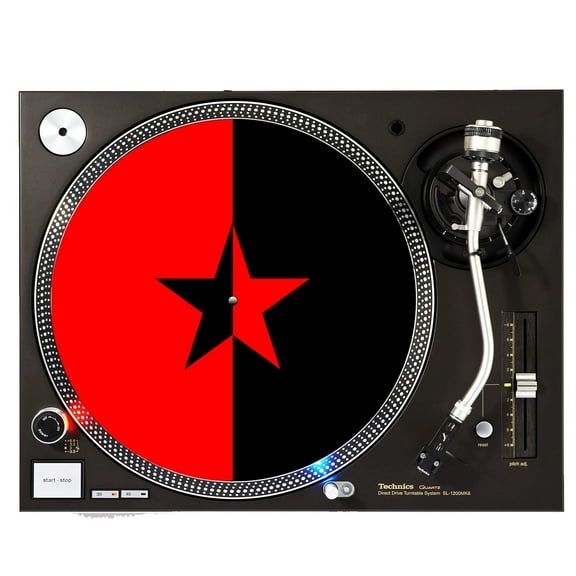 KuzmarK™ 12" DJ Turntable Slipmat - Black Star