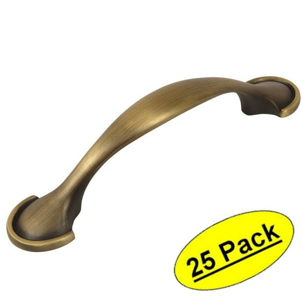 Cosmas 6632BAB Brushed Antique Brass Hardware Handle Pull 3" Inch (76mm) Hole Centers