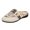 White, variant on Womens Ethnic Woven Mules Slip on Backless Flat Shoes Comfortable Casual Walking Sandals