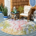 thumbnail image 5 of SAFAVIEH Summer Donald Botanical Indoor/Outdoor Area Rug, Blue/Beige, 8' x 10'5", 5 of 10