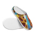 thumbnail image 3 of Goofa Colorful Giraffes with Drinks Print Womens Mens Cotton Lightweight House Slippers , Washable Home Slippers,Indoor Comfy Bedroom Cozy Slippers-46/47, 3 of 7
