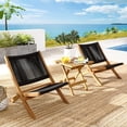 thumbnail image 1 of Modway Vienna Mobilier de Patio Extérieur Chaise Longue Ensemble de 3 Table, Noir, 1 of 13