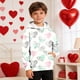 thumbnail image 1 of TaTaai Valentine's Day Printed Hoodie, Youth Long Sleeve Pullover, Pocket Casual Sweatshirt, Holiday Gift Apparel Gift, 1 of 8