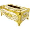 thumbnail image 2 of Facial Tissue Box Cover,Golden Plastic Tissue Holder,For Bathroom,Bedroom Or Office (Golden), 2 of 5