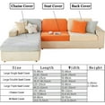 Super Stretch Sofa Seat Cushion Covers for L Shape Sectional Sofa