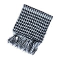 thumbnail image 2 of White Scarf for Women Arab Plaid Fringe Lightweight Scarf Cotton Head Neck Scarf with Tassel for Outdoor Camping Accessory Unisex on Sale Clearance, 2 of 4