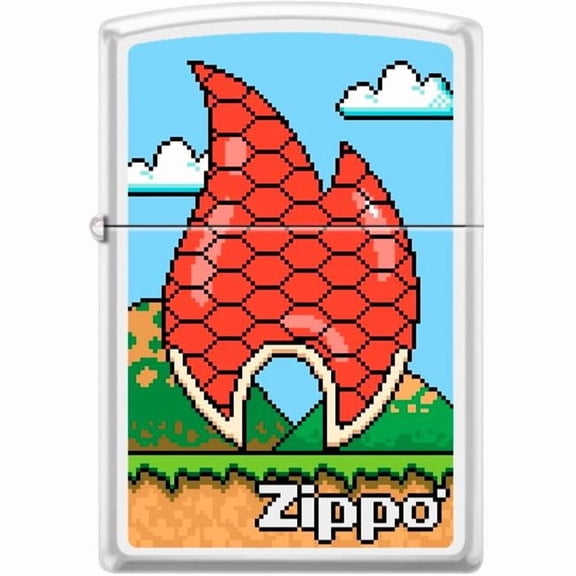 Pro-Cut ZIP-214CI411328 2024 Zippo Custom 1Up Flame Lighter, White Matte