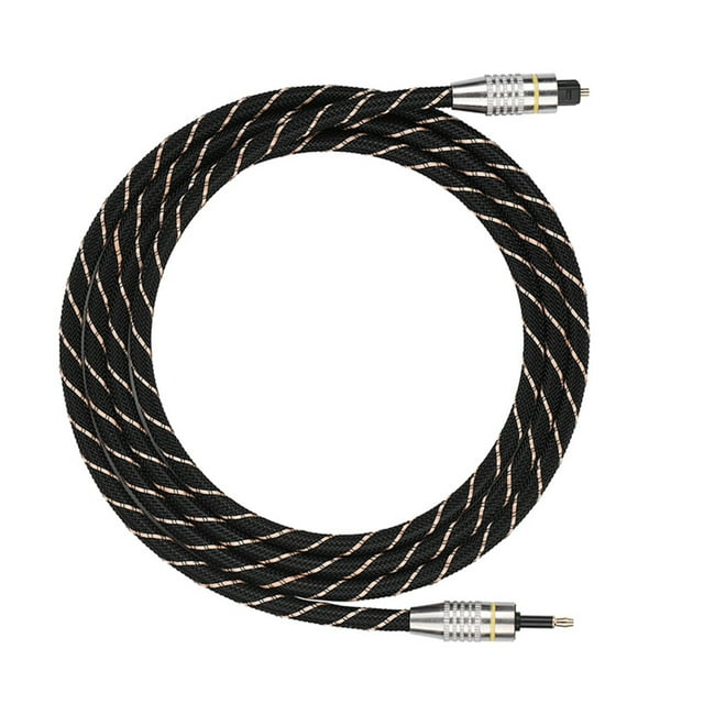Cable de audio Ócico, Cable de audio digital de fibra Ócica de 3,5 mm divisor de audio Ócico cable de audio ÓcTico Digital Conector Chapado en Oro spdif redondo para