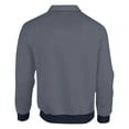 thumbnail image 4 of QHRMKOG Long Sleeve Polo Shirts for Men Comfort Color Block Golf Shirts Loose Fit Collared Golf Tshirt Trendy Top Gray M, 4 of 4