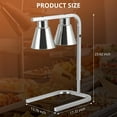 thumbnail image 4 of EastVita Commercial Grade Food Heat Lamp,Portable 2-Bulb 500W Electric Food Warmer,Rapid Heating,Countertop Heat Lamp,Silver, 4 of 7