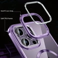 thumbnail image 4 of Magnetic Clear for iPhone 14 Pro Max Case with Camera Lens Protector [Compatible with MagSafe] Luxury Plating Bumper Soft TPU Shockproof Protective Slim Phone Cover for Women Girls, Black, 4 of 5