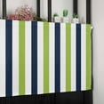 thumbnail image 6 of Green Navy Blue Striped Valances for Windows Farmhouse Kitchen Curtains Valances Rod Pocket Valance Curtains for Kitchen Windows Farmhouse Stripe Art Window Valances for Bathroom Bedroom 54"x18", 6 of 6