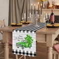 thumbnail image 2 of Table Runners 70 Inches Long Dress Scarves, St. Patrick's Day Farmhouse Coffee/Dining/Kitchen Table Decor, Holiday Table Runner, Spring Three Leaf Grass Truck Wood Plaid 13x70 Inch, 2 of 9
