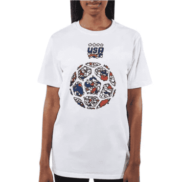 Unisex Round21 USWNT Our Time White Tee Large