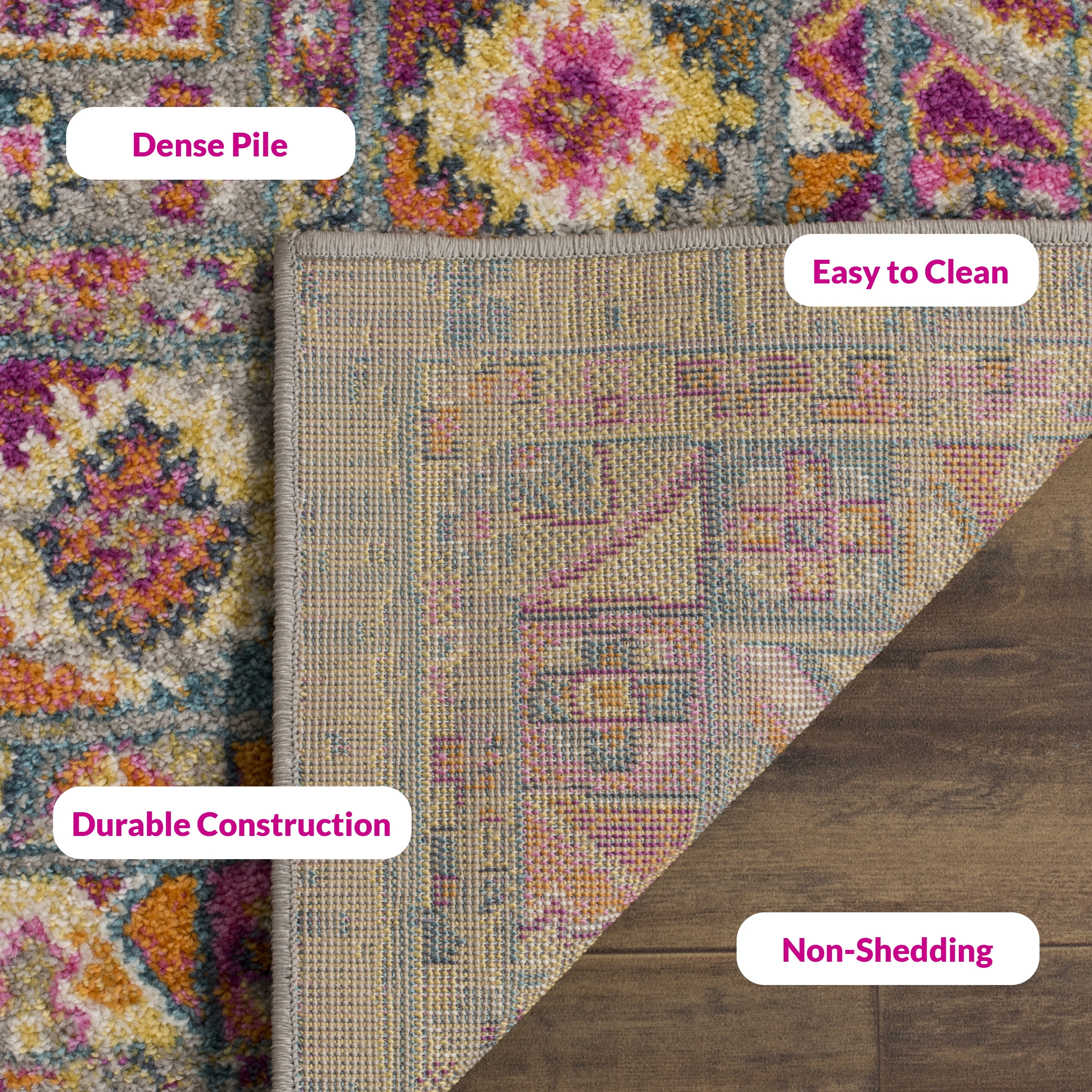 Safavieh Madison Emmet Traditional Oriental Area Rug, Light Gray/Fuchsia, 4' x 6'