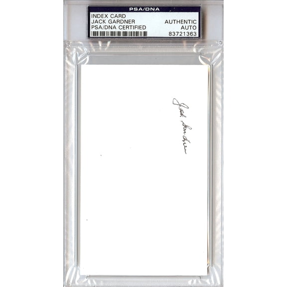 Jack Gardner Autographed 3x5 Index Card Kansas State Wildcats Coach PSA/DNA #83721363