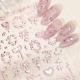 thumbnail image 1 of Pegatinas para uñas WBRRFJJ con relieve 5D, rosa dorado y rosa, 1 of 7