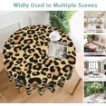 thumbnail image 5 of Leopard Print 60 inch Round Tablecloth,Animal Abstract Skin Circle Table Cover Stain Resistance Water Repellent Wrinkle-Free Table Cloth for Home Kitchen Dining Party Patio Indoor Outdoor, 5 of 6