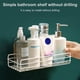 thumbnail image 2 of Estante de almacenamiento para baño Organizador de esquina Inodoro Cocina Colgante de pared Estante de hierro sin taladrar, Amarillo Methold HA001359-01B, 2 of 6