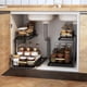thumbnail image 4 of Organizador de fregadero deslizante de 2 niveles para cocina, baño, organizador y estante de almacenamiento, negro/blanco, 4 of 4