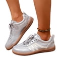 thumbnail image 5 of Willtoo Women's Retro Fashion Sneakers Comfortable Casual Anti Slip Platform Low-Top Sneakers Lace Up Memory Foam Tennis Walking Shoes, 5 of 6