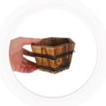 thumbnail image 3 of IDEANATEGRATE 1Set Rustic Small Bucket Wooden Flower Pot with Breathability and Drainage 4.6X4.6X3.1in, 3 of 7