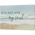 thumbnail image 5 of Large Christian Wall Art It Is Well With My Soul Pictures Wall Decor Bible Verse Canvas Painting Print Modern Home Decor Artworks Framed for Living Room Bathroom Master Bedroom Sign Church 16"x12", 5 of 7