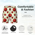 thumbnail image 5 of Balery Fruit Apples Mens Swim Trunks Swim Shorts for Men Quick Dry Inseam Beach Shorts with Compression Liner Pocket-X-Large, 5 of 9