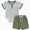 D41-AG, variant on 6-9 Months Newborn Baby Boy Summer Clothes Button Short Sleeve Romper Bodysuit Shorts Set Toddler Soft Outfit Pink
