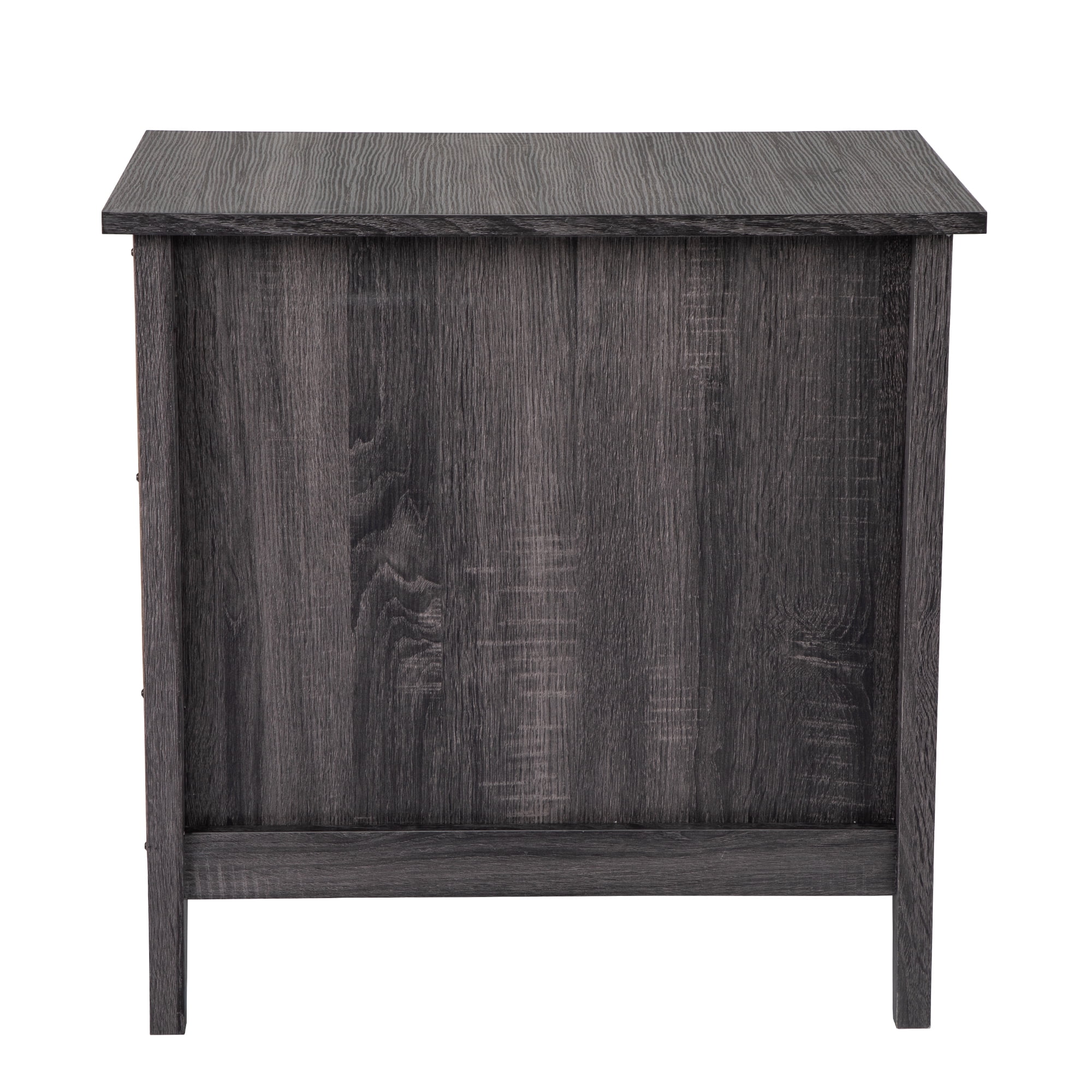 Private Jungle Farmhouse Nightstand Wooden Bedside End Table w/Switchable Door Bedroom Decor, Gray Private Jungle Farmhouse Nightstand Wooden Bedside End Table w/Switchable Door Bedroom Decor, Gray