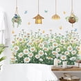 thumbnail image 1 of Pegatinas de pared con flores de margaritas, pegatinas de zócalo para sala de estar, decoración para dormitorio, guardería, niña, 1 of 5