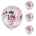 thumbnail image 1 of 10 globos de látex de 12 pulgadas, globos de corona transparentes impresos para cumpleaños (oro rosa 18), 1 of 7