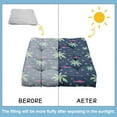 thumbnail image 5 of Tropical Palm Trees Seat Cushion&nbsp;– 22x22 Inch Floor Pillow, Dutch Velvet, Silhouette Fronds Against Gradient Sunset (Boho Beach Vibes), 5 of 6