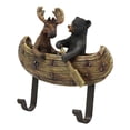 thumbnail image 2 of Ebros Forest Creek Buddies Rustic Black Bear and Elk Moose On Canoe Wall Hooks, 2 of 5