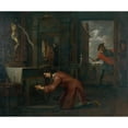 thumbnail image 2 of Antoni Viladomat 14x12 Black Ornate Wood Framed Double Matted Museum Art Print Titled: Saint Francis Receives the Order from the Crucifix at Saint Damian to Repair the House of God (172, 2 of 5