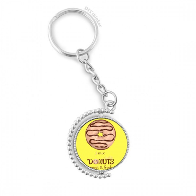 Porte-clés Rotatif pour dessert au Chocolat, Accessoires Chaîne clip