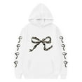 thumbnail image 6 of ZXLBBD Girls Cute Bow Print Hooded Sweatshirts Long Sleeve Soft Stretch Pullover for Play and Wear Durable Cozy Casual Dailywear, 6 of 6