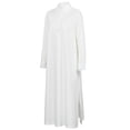 thumbnail image 2 of Vestido largo casual de manga larga con mangas largas para mujer Tomshoo Blanco M, 2 of 7